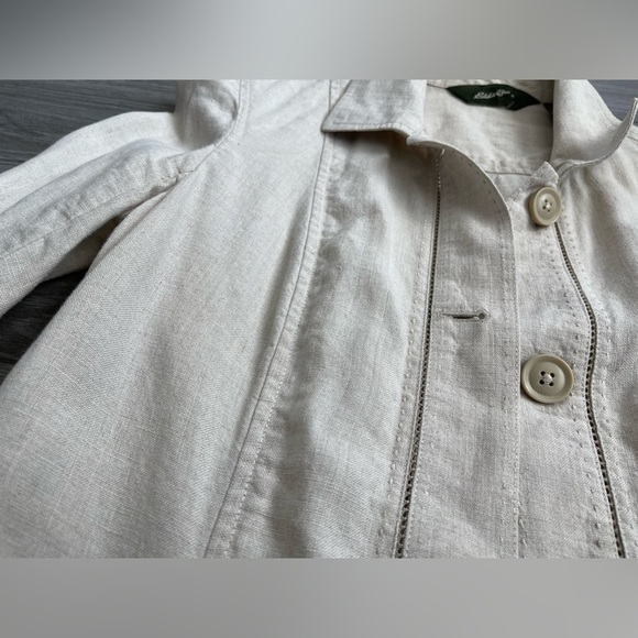 Eddie Bauer Linen Blazer Jacket, size Small—Lagenlook•••Beige/Cream tone! - Picture 10 of 16